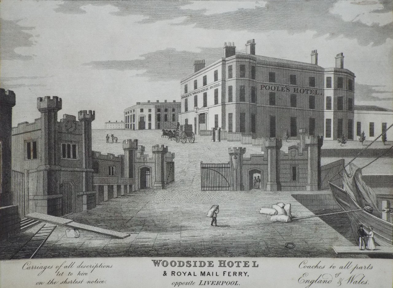 Print - Woodside Hotel & Royal Mail Ferry, opposite Liverpool.